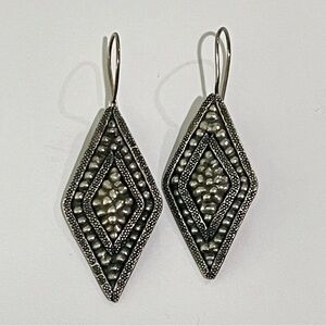 Gorgeous Sterling Overlay Earrings. Handmade in India. Festival Ready!